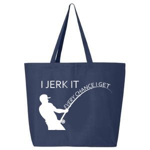 I Jerk It Funny Fishing Pole 25L Jumbo Tote