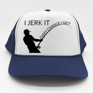 I Jerk It Funny Fishing Pole Trucker Hat