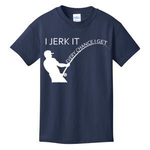 I Jerk It Funny Fishing Pole Kids T-Shirt