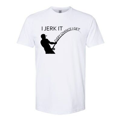 I Jerk It Funny Fishing Pole Softstyle® CVC T-Shirt