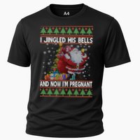 I Jingle His Bells Now I'm Pregnant Ugly Christmas Cooling Performance Crew T-Shirt