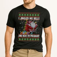 I Jingle His Bells Now I'm Pregnant Ugly Christmas Cooling Performance Crew T-Shirt