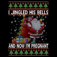 I Jingle His Bells Now I'm Pregnant Ugly Christmas Cooling Performance Crew T-Shirt