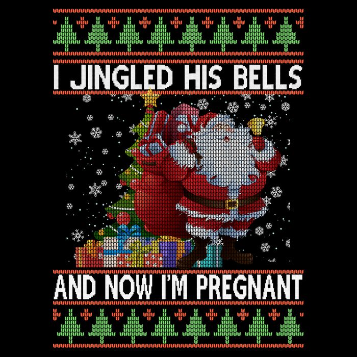 I Jingle His Bells Now I'm Pregnant Ugly Christmas Cooling Performance Crew T-Shirt