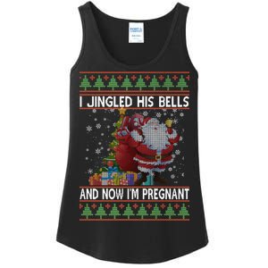 I Jingle His Bells Now I'm Pregnant Ugly Christmas Ladies Essential Tank