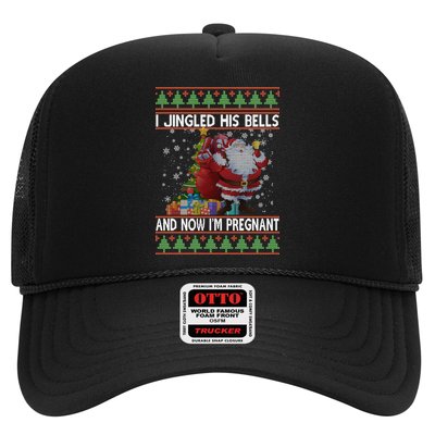 I Jingle His Bells Now I'm Pregnant Ugly Christmas Trucker Hat
