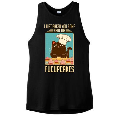 I Just Baked You Some Shut The Fucupcakes Cat Ladies PosiCharge Tri-Blend Wicking Tank