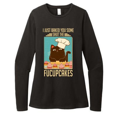 I Just Baked You Some Shut The Fucupcakes Cat Womens CVC Long Sleeve Shirt