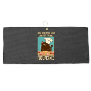 I Just Baked You Some Shut The Fucupcakes Cat Large Microfiber Waffle Golf Towel