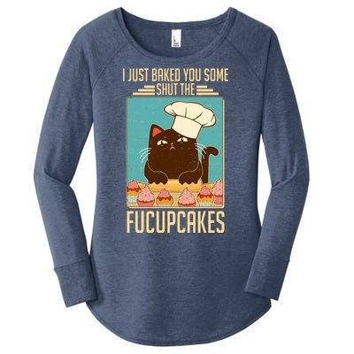 I Just Baked You Some Shut The Fucupcakes Cat Women's Perfect Tri Tunic Long Sleeve Shirt