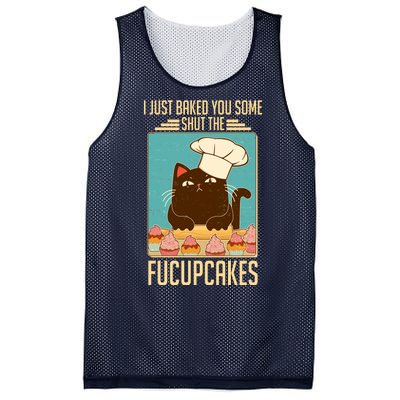 I Just Baked You Some Shut The Fucupcakes Cat Mesh Reversible Basketball Jersey Tank