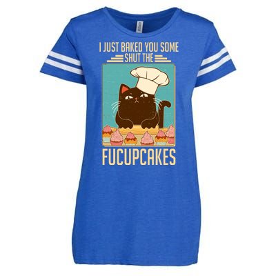 I Just Baked You Some Shut The Fucupcakes Cat Enza Ladies Jersey Football T-Shirt