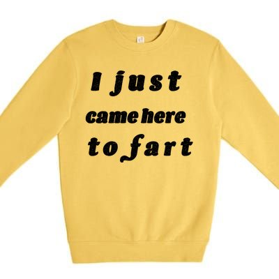 I Just Came Here To Fart Premium Crewneck Sweatshirt