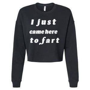 I Just Came Here To Fart Cropped Pullover Crew