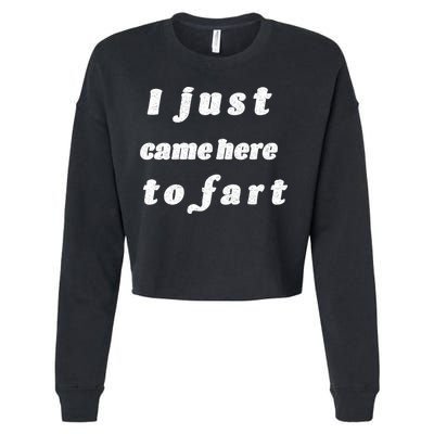 I Just Came Here To Fart Cropped Pullover Crew