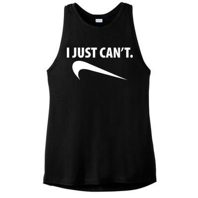 I Just Can't Funny Parody Ladies PosiCharge Tri-Blend Wicking Tank