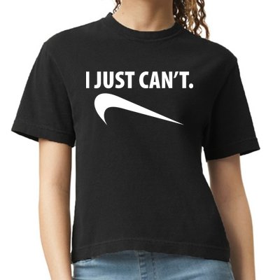 I Just Can't Funny Parody Comfort Colors Boxy T-Shirt