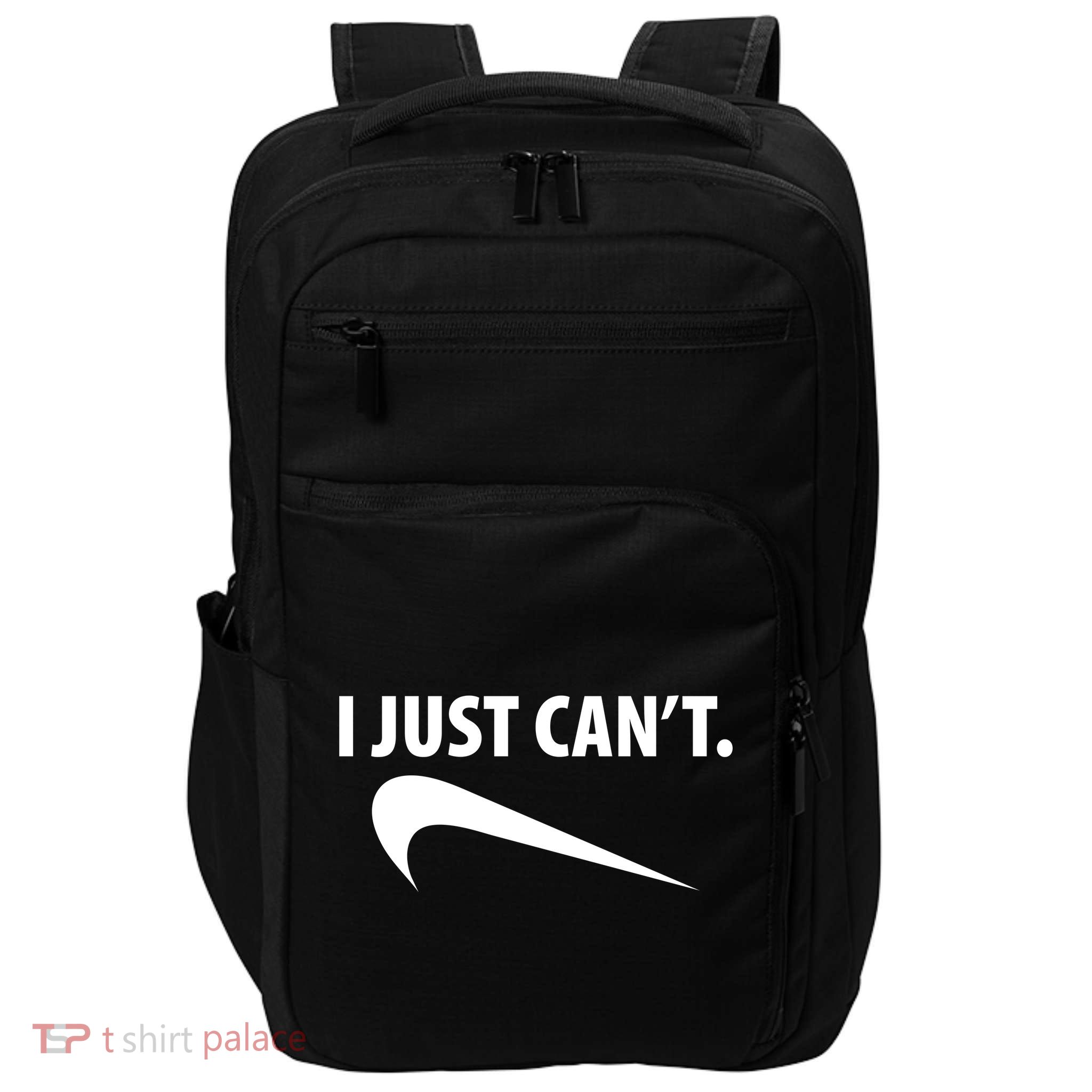 I Just Can't Funny Parody Impact Tech Backpack