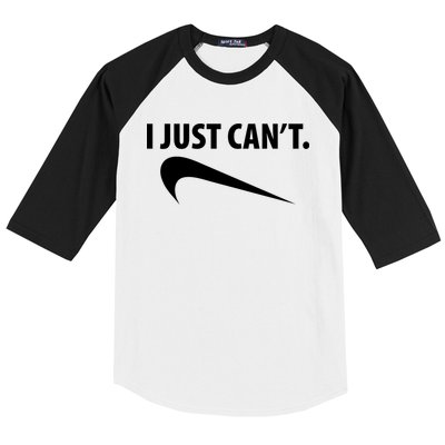 I Just Can't Funny Parody Baseball Sleeve Shirt