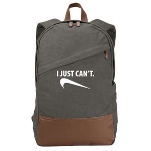 I Just Can't Funny Parody Cotton Canvas Backpack