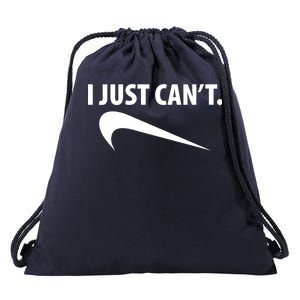 I Just Can't Funny Parody Drawstring Bag