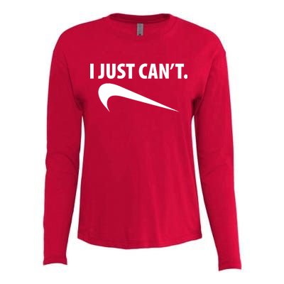 I Just Can't Funny Parody Womens Cotton Relaxed Long Sleeve T-Shirt