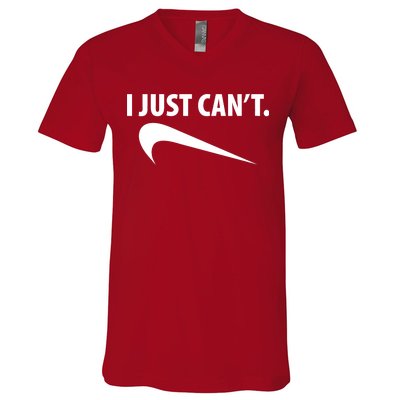 I Just Can't Funny Parody V-Neck T-Shirt