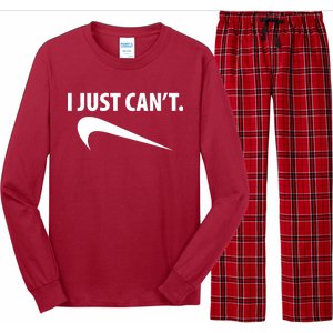 I Just Can't Funny Parody Long Sleeve Pajama Set