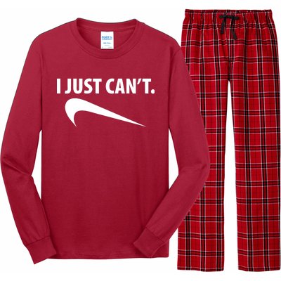 I Just Can't Funny Parody Long Sleeve Pajama Set