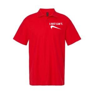 I Just Can't Funny Parody Softstyle Adult Sport Polo