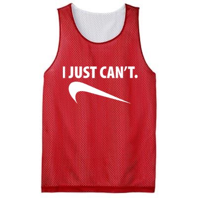 I Just Can't Funny Parody Mesh Reversible Basketball Jersey Tank
