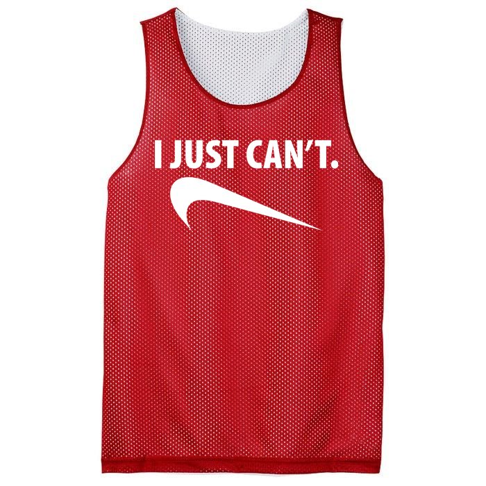 I Just Can't Funny Parody Mesh Reversible Basketball Jersey Tank