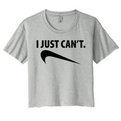 I Just Can't Funny Parody Women's Crop Top Tee