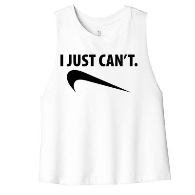 I Just Can't Funny Parody Women's Racerback Cropped Tank