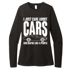 I Just Care About Cars and Maybe Like 4 People Womens CVC Long Sleeve Shirt