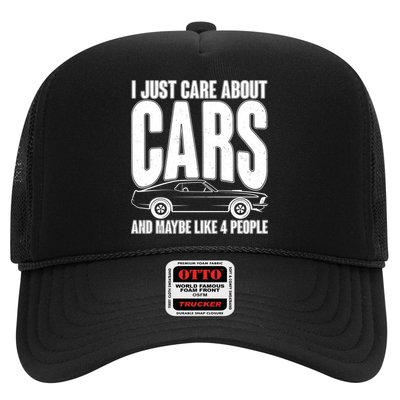 I Just Care About Cars and Maybe Like 4 People Trucker Hat