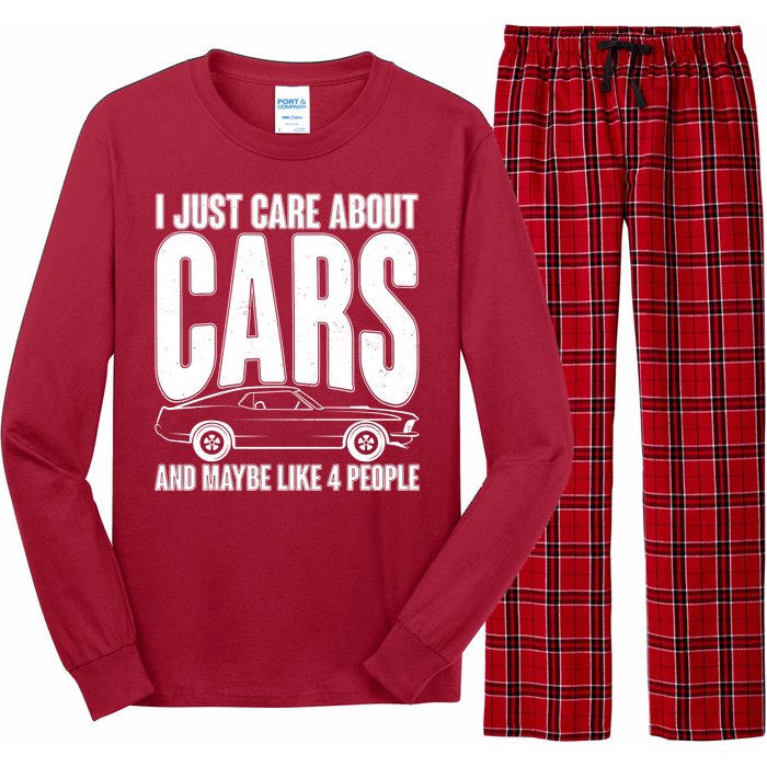 I Just Care About Cars and Maybe Like 4 People Long Sleeve Pajama Set