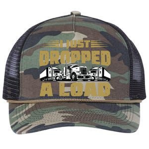 I Just Dropped A Load Trucking Retro Rope Trucker Hat Cap