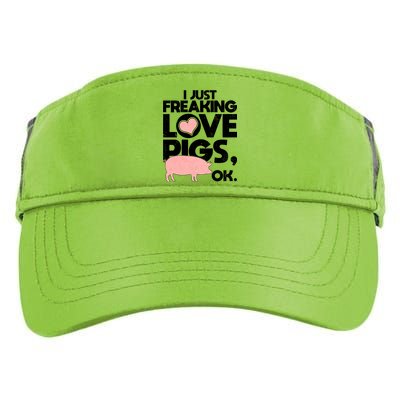 I Just Freaking Love Pigs OK Adult Drive Performance Visor