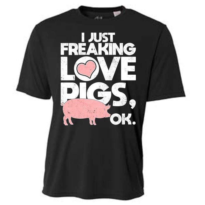 I Just Freaking Love Pigs OK Cooling Performance Crew T-Shirt