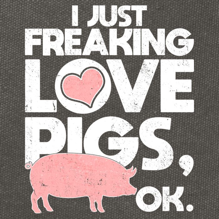 I Just Freaking Love Pigs OK Cotton Canvas Backpack