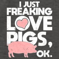 I Just Freaking Love Pigs OK Vector Backpack
