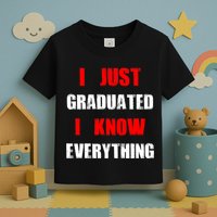 I Just Graduated I Know Everything Graduation Toddler T-Shirt
