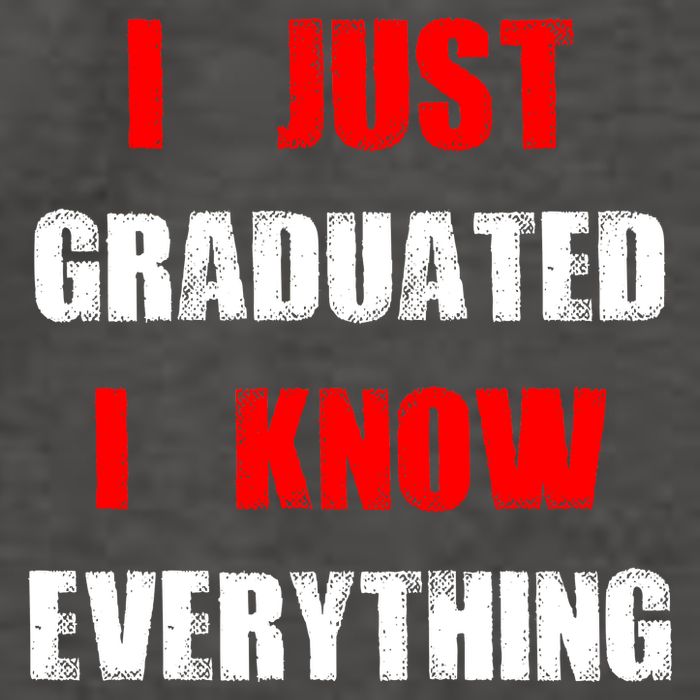 I Just Graduated I Know Everything Graduation Vector Backpack