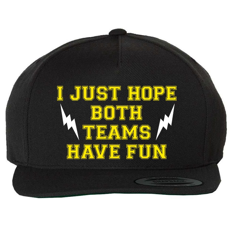 I Just Hope Both Teams Win Wool Snapback Cap