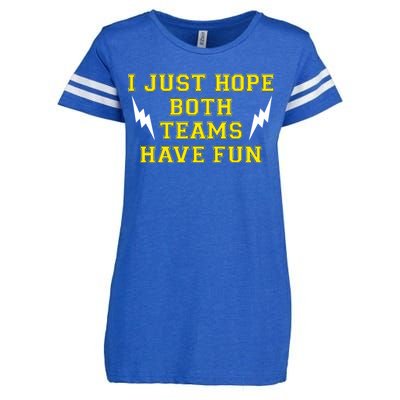 I Just Hope Both Teams Win Enza Ladies Jersey Football T-Shirt