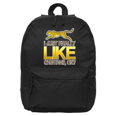 I Just Like Cheetahs Ok 16 in Basic Backpack