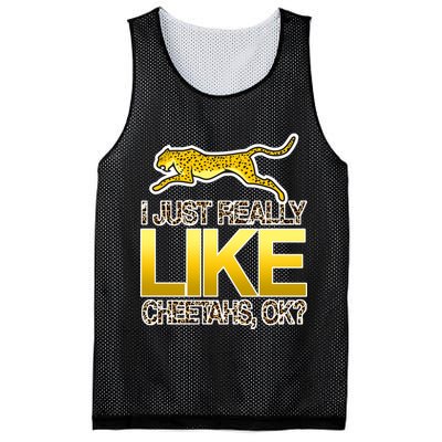 I Just Like Cheetahs Ok Mesh Reversible Basketball Jersey Tank