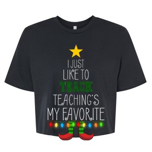 I Just Like To Teach, Teachings My Favorite Bella+Canvas Jersey Crop Tee