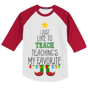 I Just Like To Teach, Teachings My Favorite Kids Colorblock Raglan Jersey